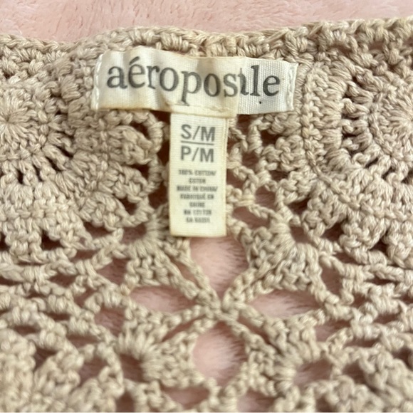 Aeropostale crochet jacket, beige - Picture 2 of 4